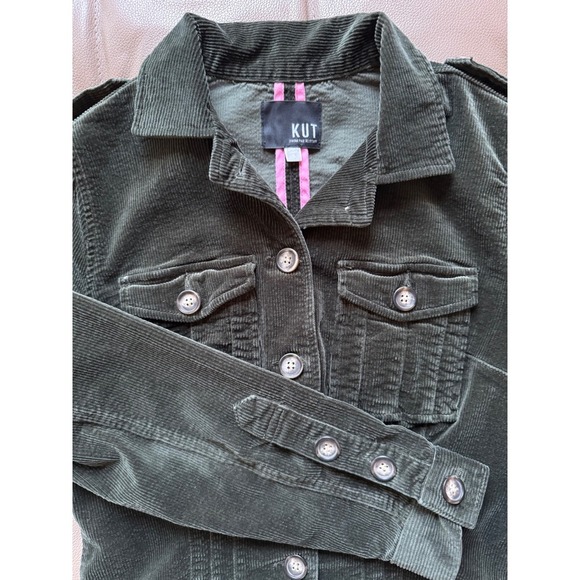 Kut from the Kloth Jackets & Blazers - Olive Corduroy KUT from the Kloth Military Jacket